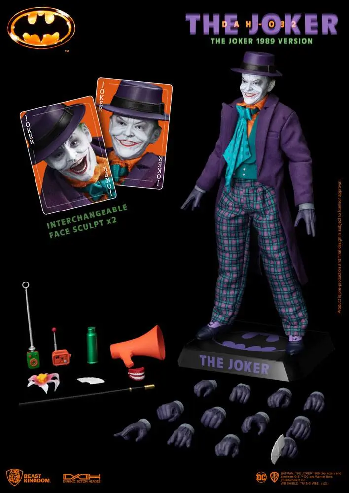 Batman 1989 Dynamic 8ction Heroes Action Figure 1/9 The Joker 21 cm termékfotó