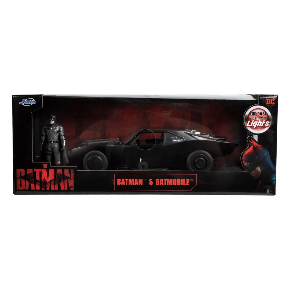 Batman 2022 Hollywood Rides Diecast Model 1/18 2022 Batmobile és figura termékfotó