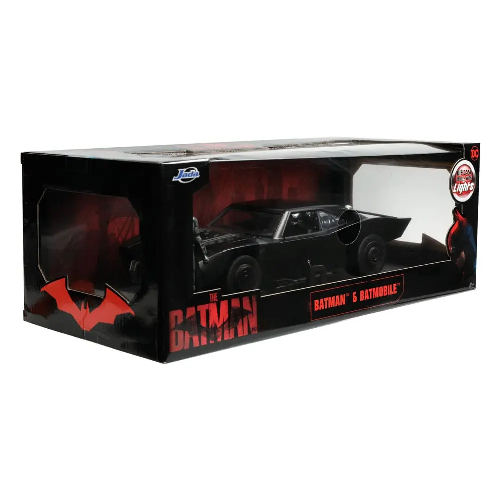 Batman 2022 Hollywood Rides Diecast Model 1/18 2022 Batmobile és figura termékfotó