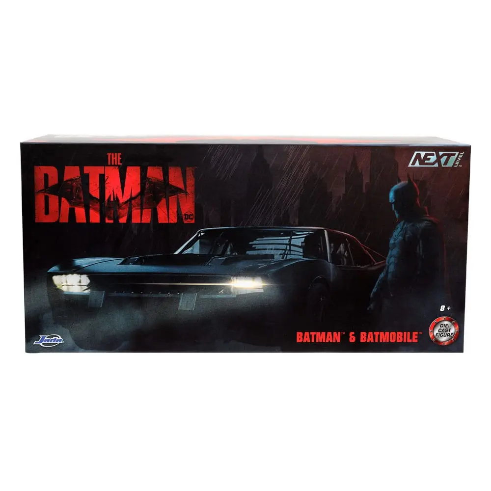 Batman 2022 Hollywood Rides Diecast Model 1/24 2022 Batmobil Black Chrome Convention Exkluzív és figura termékfotó