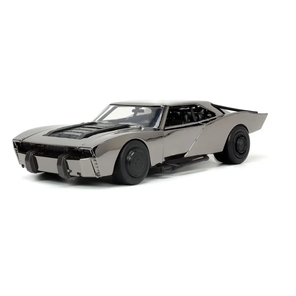 Batman 2022 Hollywood Rides Diecast Model 1/24 2022 Batmobil Black Chrome Convention Exkluzív és figura termékfotó