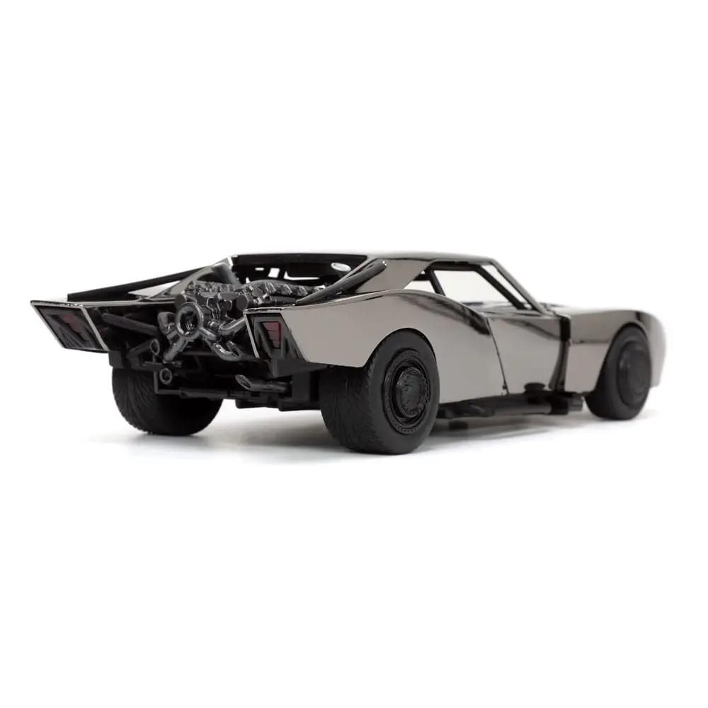 Batman 2022 Hollywood Rides Diecast Model 1/24 2022 Batmobil Black Chrome Convention Exkluzív és figura termékfotó