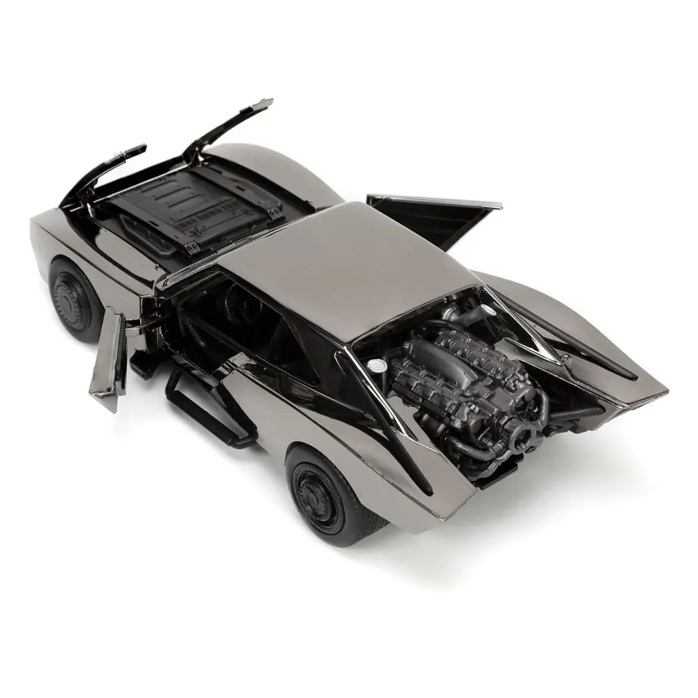 Batman 2022 Hollywood Rides Diecast Model 1/24 2022 Batmobil Black Chrome Convention Exkluzív és figura termékfotó