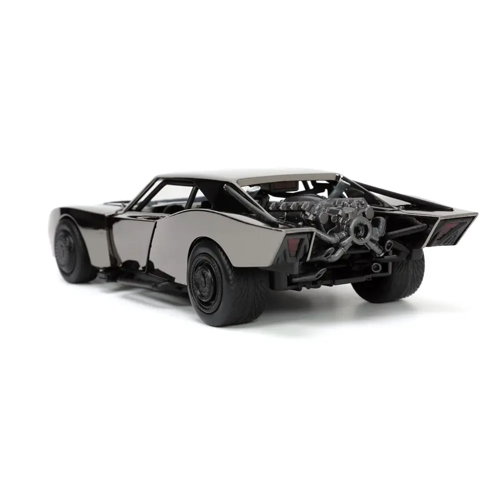 Batman 2022 Hollywood Rides Diecast Model 1/24 2022 Batmobil Black Chrome Convention Exkluzív és figura termékfotó