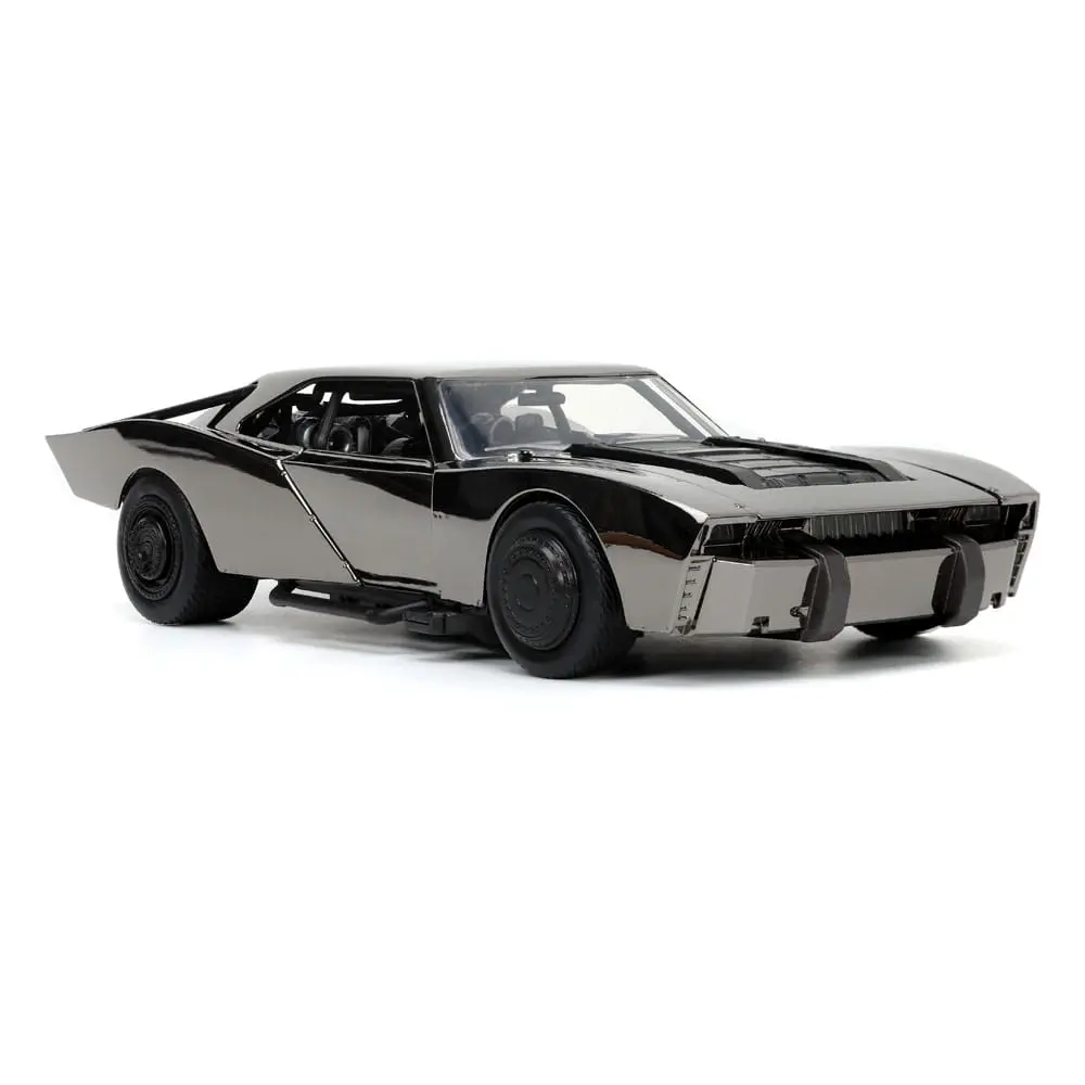 Batman 2022 Hollywood Rides Diecast Model 1/24 2022 Batmobil Black Chrome Convention Exkluzív és figura termékfotó