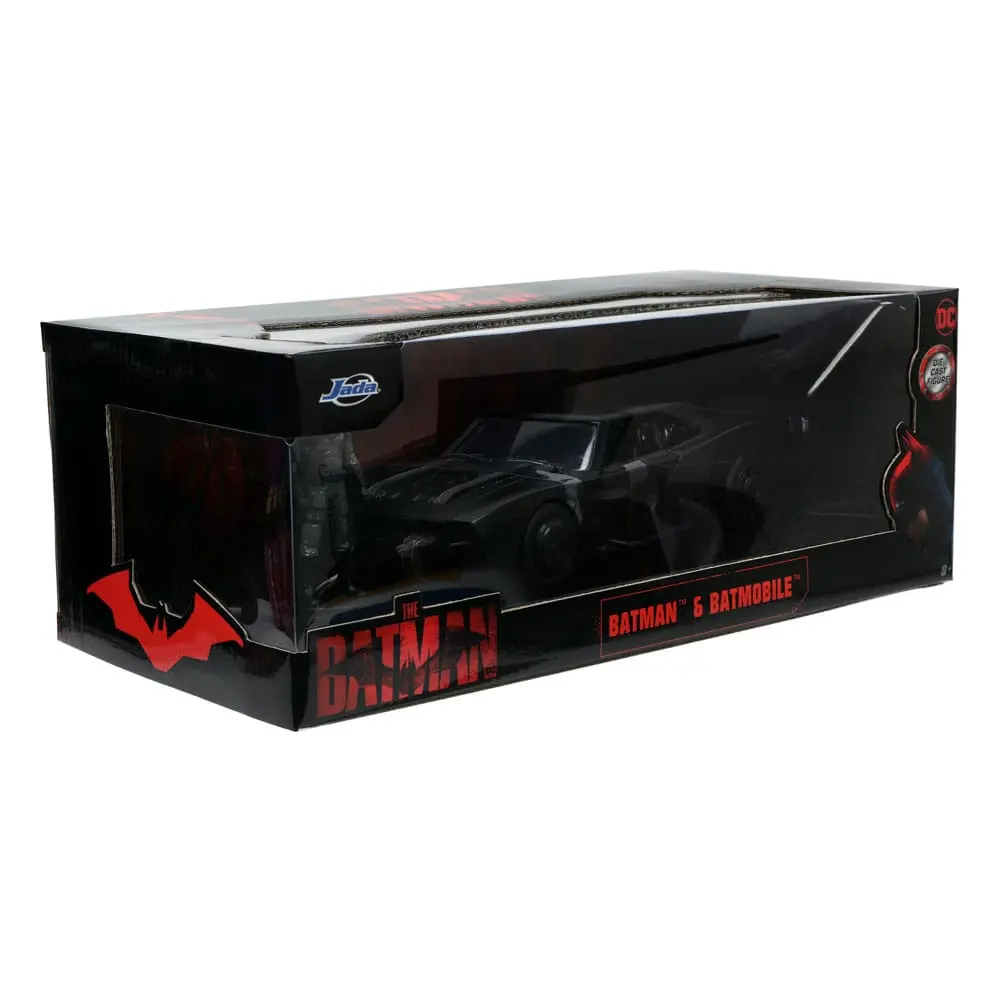 Batman 2022 Hollywood Rides Diecast Model 1/24 2022 Batmobile és figura termékfotó