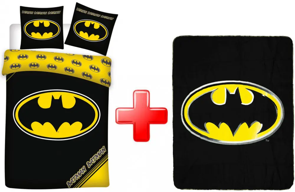 Batman ágyneműhuzat és polár takaró szett termékfotó