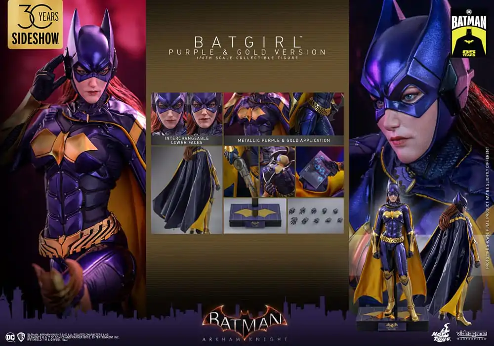 Batman Arkham Knight Videogame Masterpiece 1/6 Batgirl (Purple and Gold Version) Exkluzív akciófigura 30 cm termékfotó