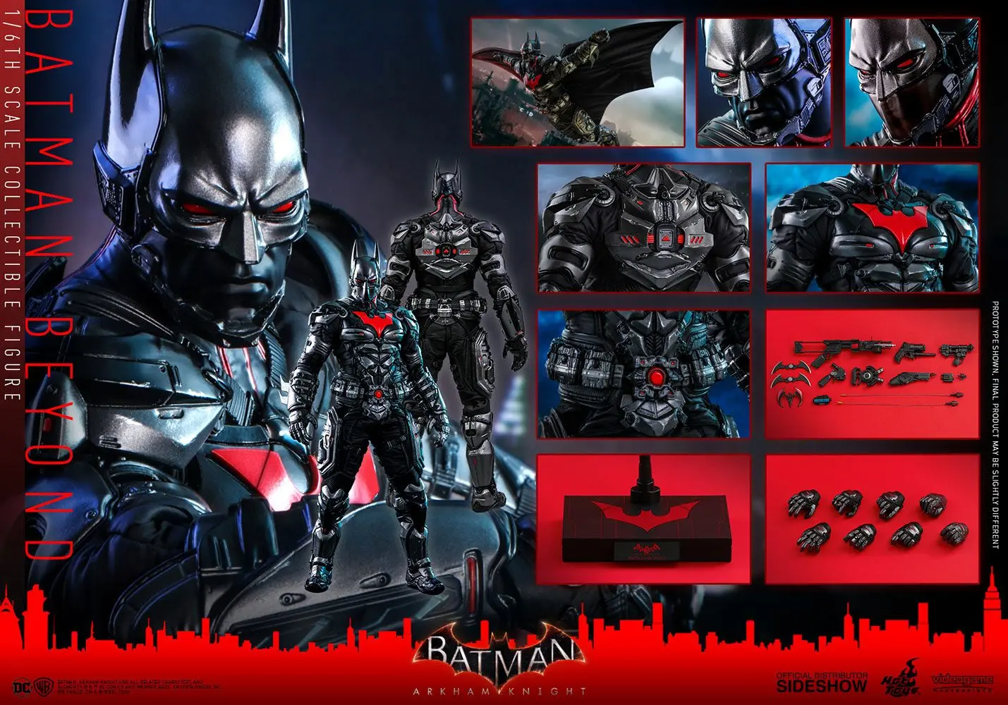 Batman Arkham Knight Videogame Masterpiece 1/6 Batman Beyond akciófigura 35 cm termékfotó