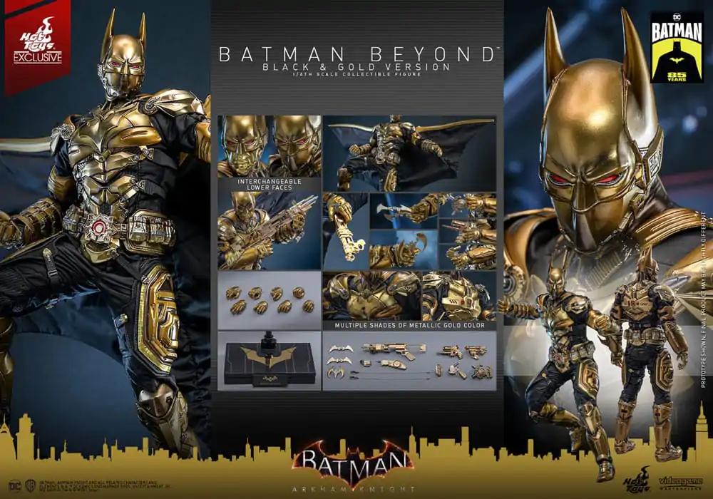 Batman: Arkham Knight Videogame Masterpiece 1/6 Batman Beyond (Black & Gold Version) akciófigura 32 cm termékfotó