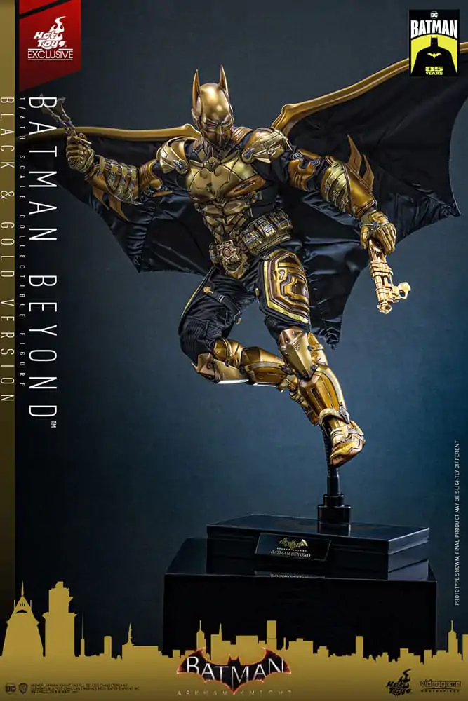 Batman: Arkham Knight Videogame Masterpiece 1/6 Batman Beyond (Black & Gold Version) akciófigura 32 cm termékfotó