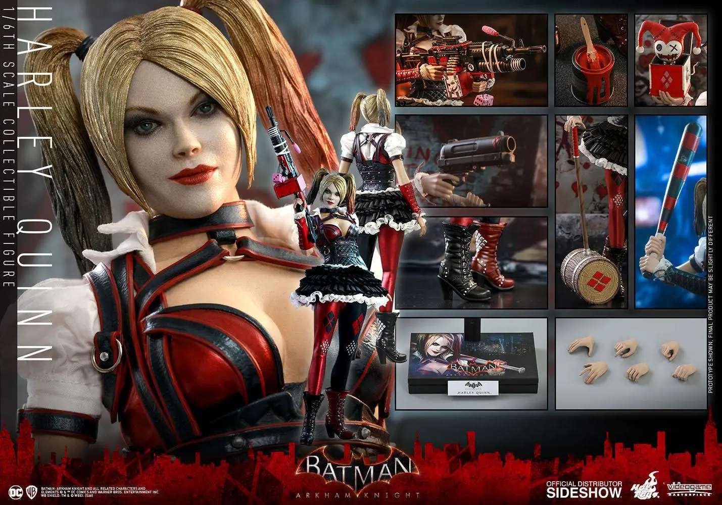 Batman Arkham Knight Videogame Masterpiece 1/6 Harley Quinn akciófigura 30 cm termékfotó