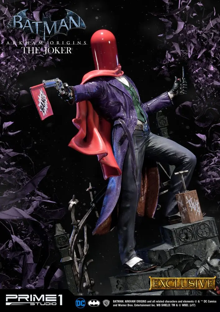 Batman Arkham Origins szobor figura The Joker Exkluzív 86 cm termékfotó