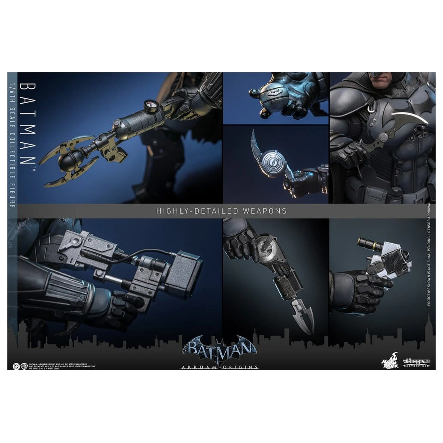 Batman Arkham Origins Videogame Masterpiece 1/6 Batman akciófigura 33 cm termékfotó