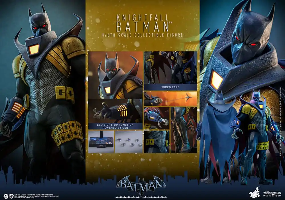 Batman: Arkham Origins Videogame Masterpiece 1/6 Knightfall Batman akciófigura 32 cm termékfotó
