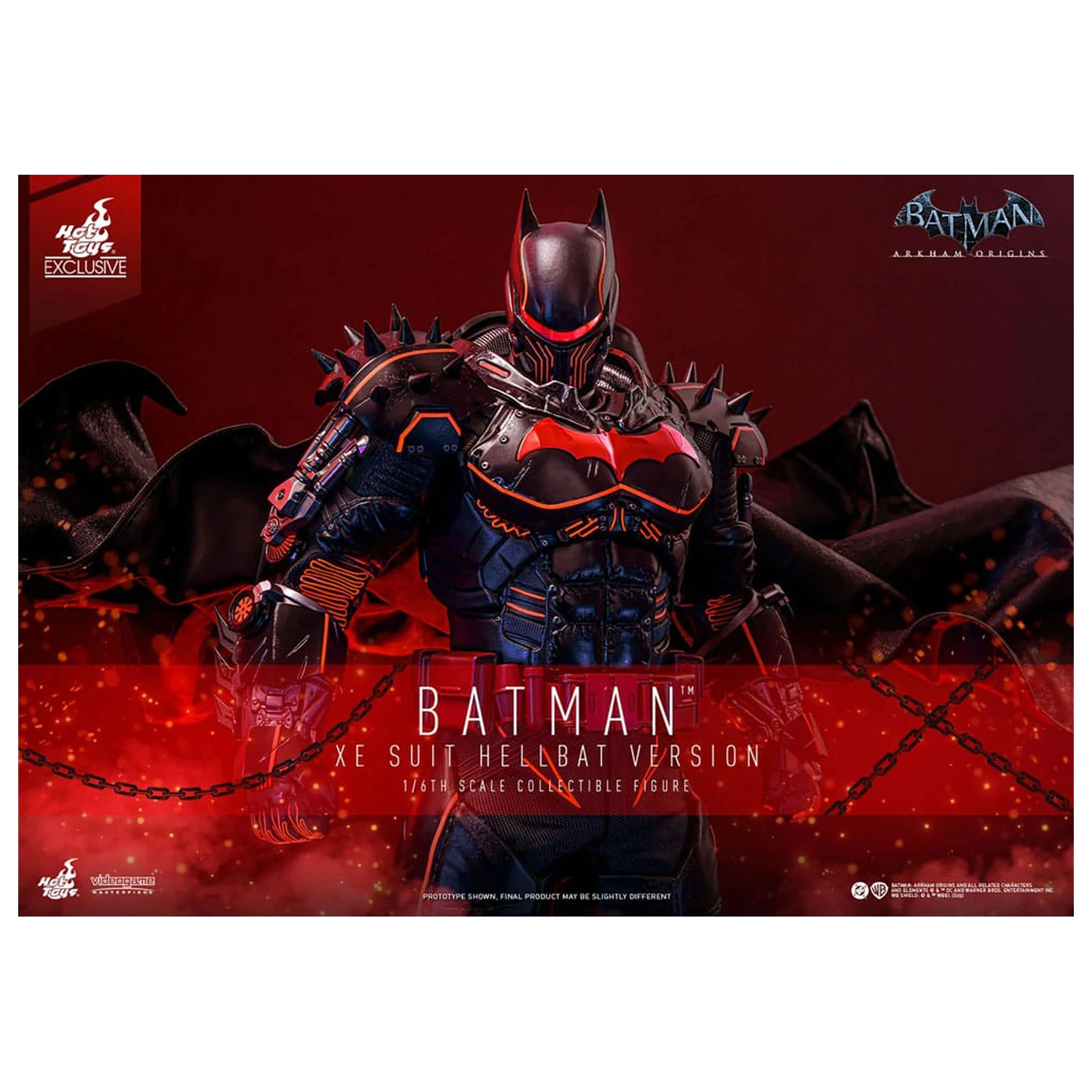Batman Arkham Origins Videogame Masterpiece 1/6 XE Suit Hellbat Version akciófigura 33 cm termékfotó