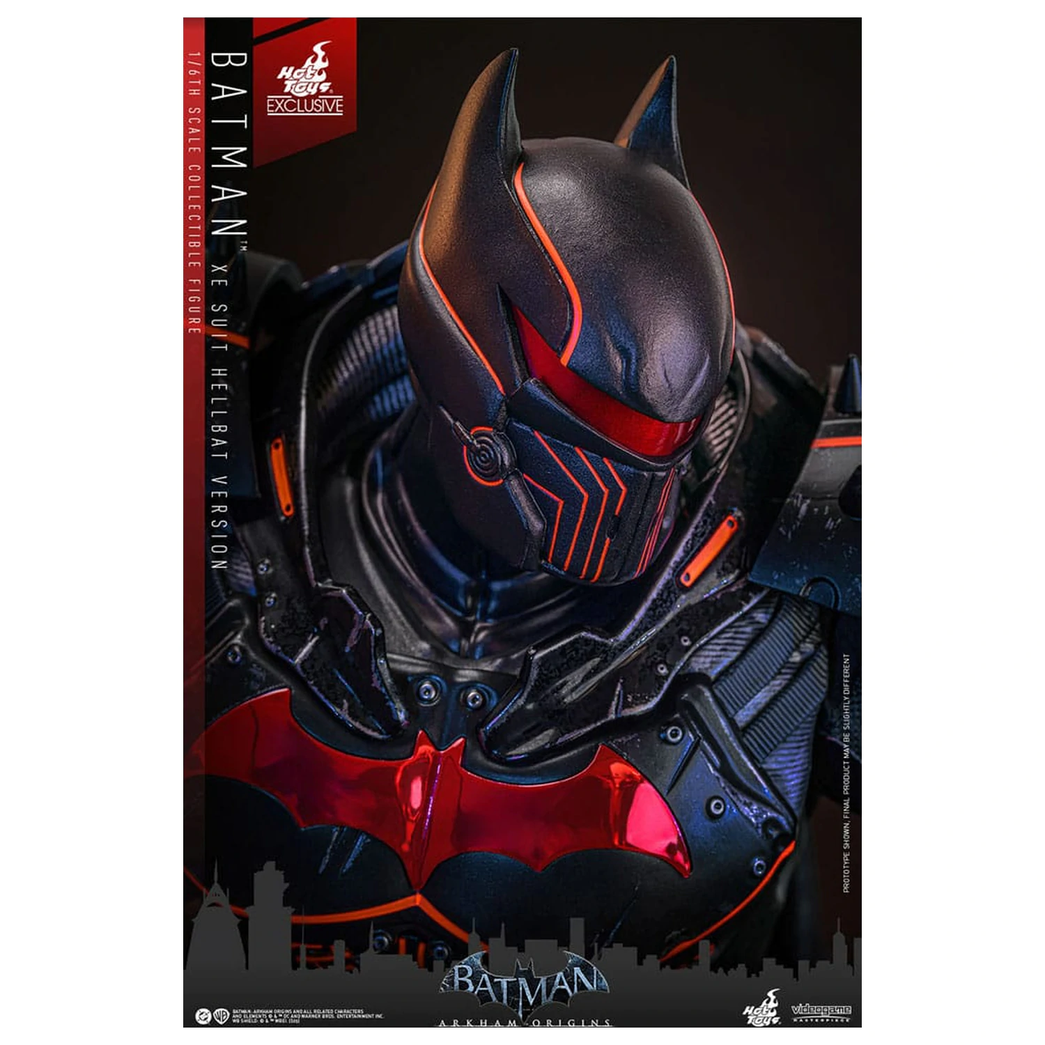 Batman Arkham Origins Videogame Masterpiece 1/6 XE Suit Hellbat Version akciófigura 33 cm termékfotó