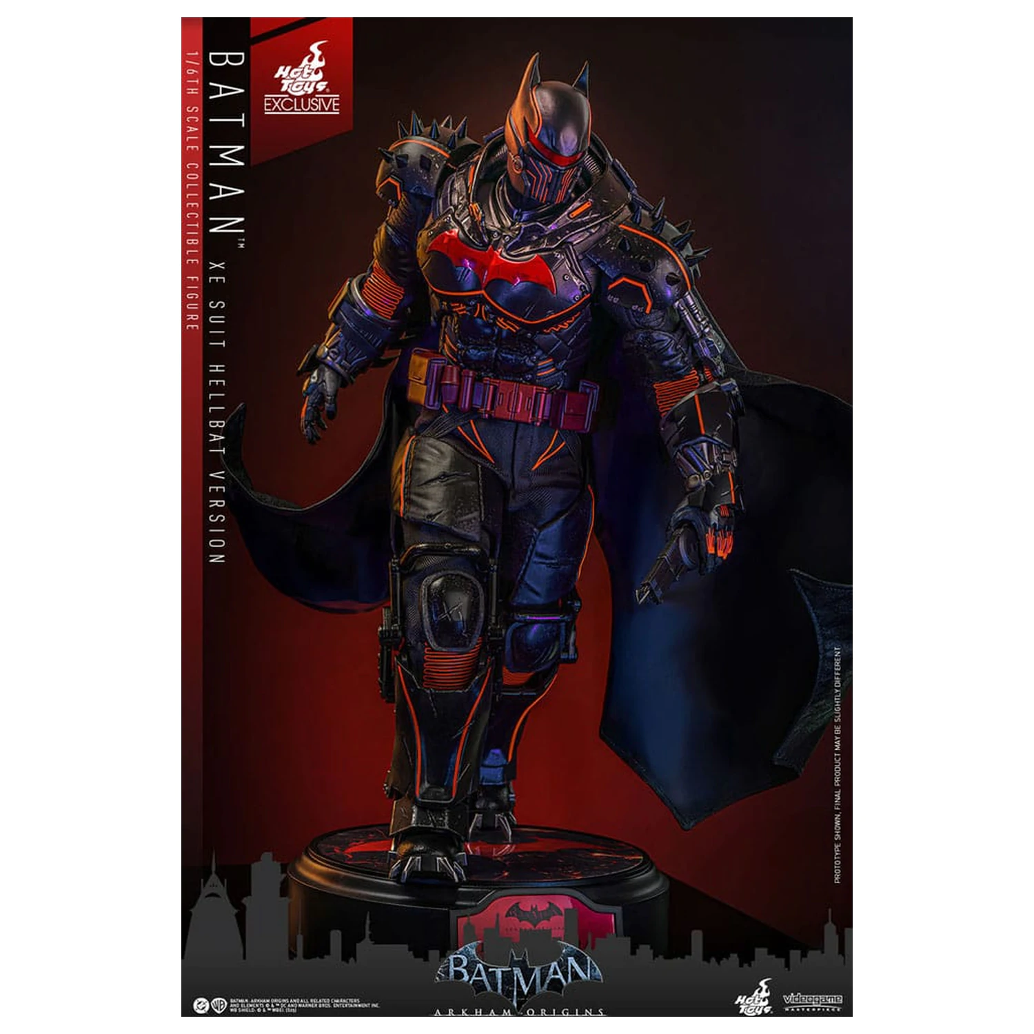 Batman Arkham Origins Videogame Masterpiece 1/6 XE Suit Hellbat Version akciófigura 33 cm termékfotó