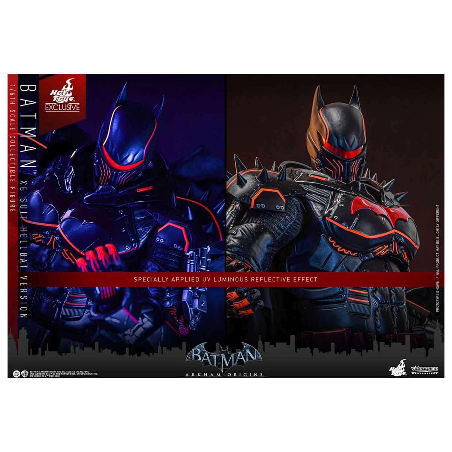 Batman Arkham Origins Videogame Masterpiece 1/6 XE Suit Hellbat Version akciófigura 33 cm termékfotó