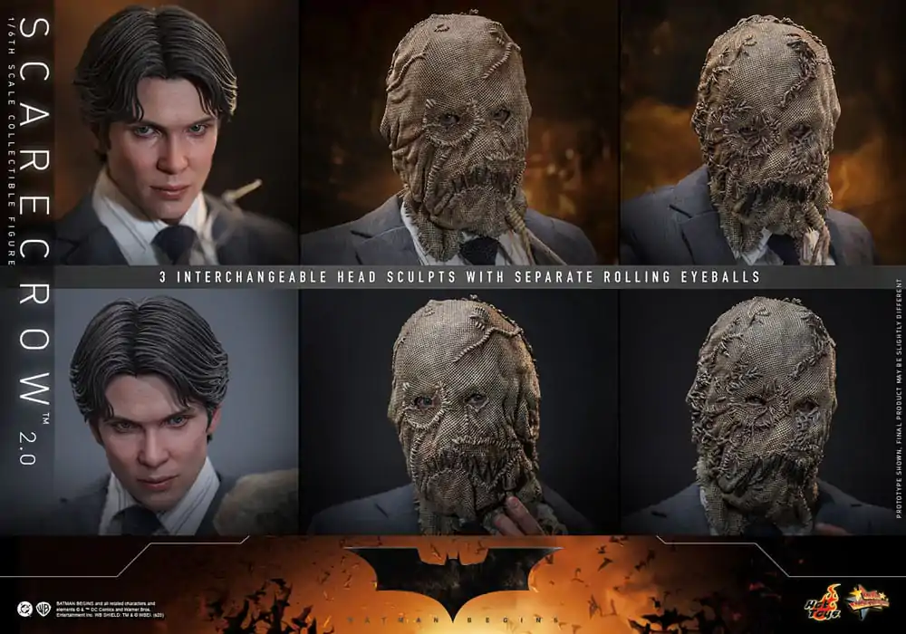 Batman Begins Movie Masterpiece 1/6 Scarecrow 2.0 akciófigura 30 cm termékfotó