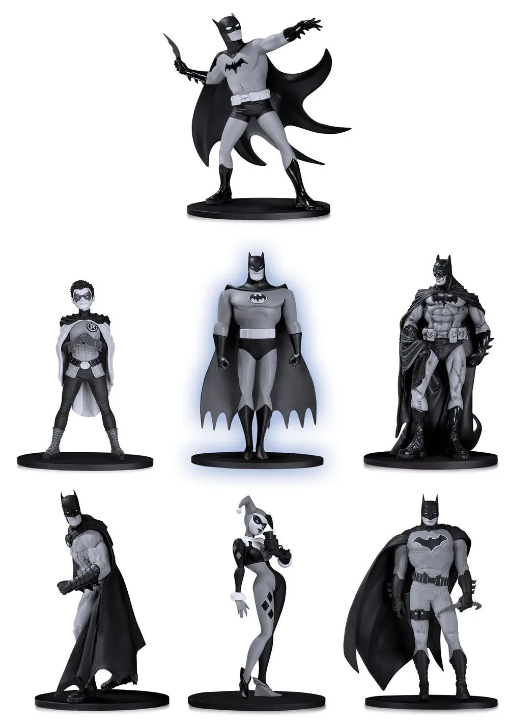 Batman Black &amp; White PVC Minifigura csomag #2 10 cm termékfotó