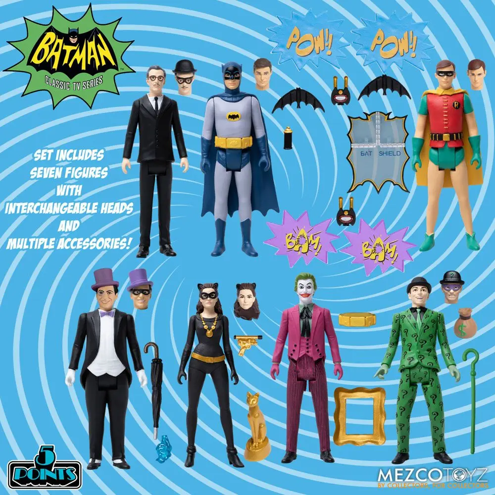 Batman Classic TV Series 5 Points Deluxe Box Batman akciófigura csomag (1966) 9 cm termékfotó