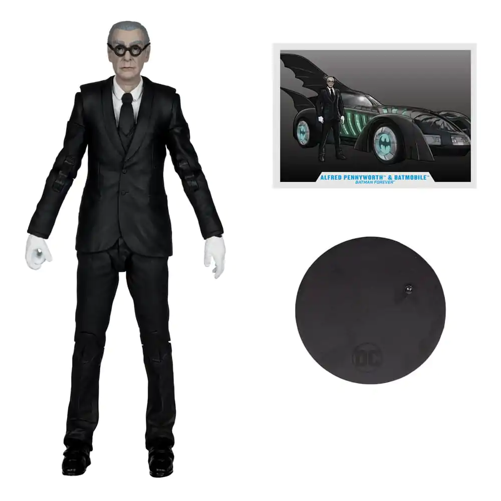 Batman Forever DC Multiverse Alfred Pennyworth &amp; Batmobile (Gold Label) akciófigura és jármű 79 cm termékfotó
