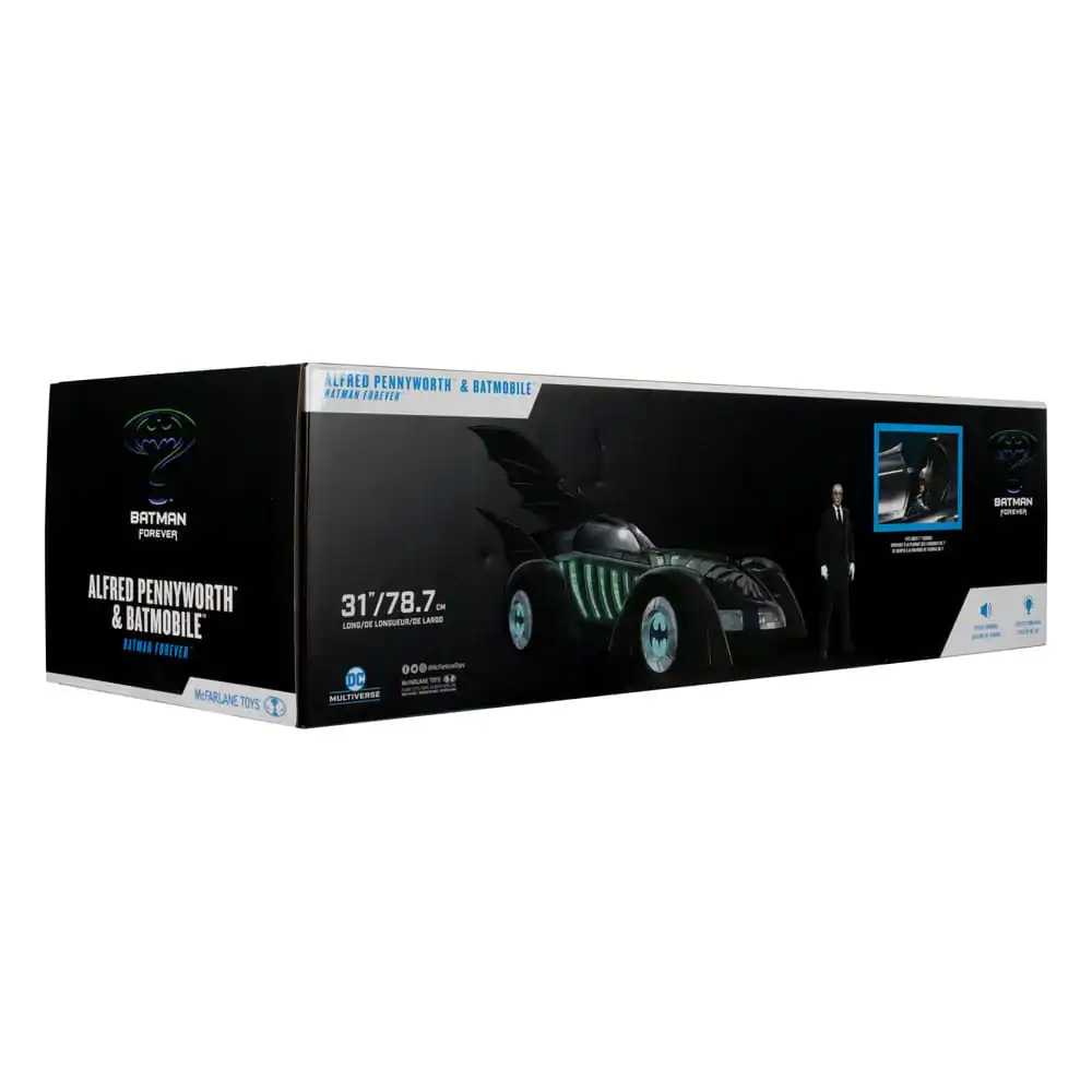 Batman Forever DC Multiverse Alfred Pennyworth &amp; Batmobile (Gold Label) akciófigura és jármű 79 cm termékfotó
