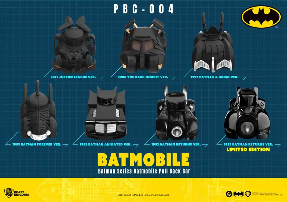 Batman Pull Back Cars Blind Box 6 db-os csomag termékfotó