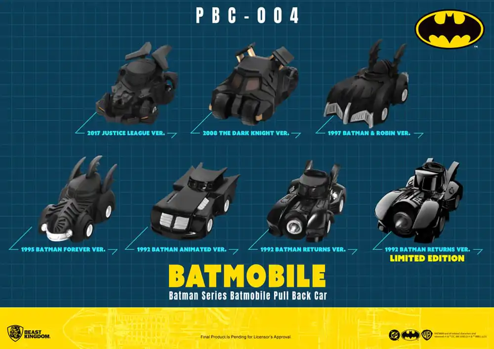 Batman Pull Back Cars Blind Box 6 db-os csomag termékfotó