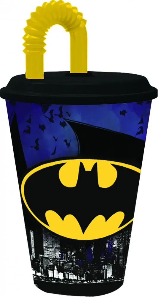 Batman szívószálas pohár, műanyag 430 ml termékfotó