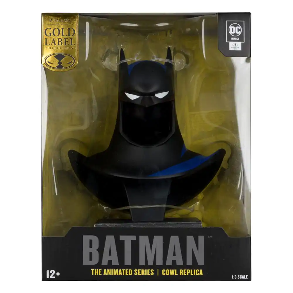 Batman: The Animated Series 1992 DC Direct 1/3 Batman Cowl Gold Label Mini replika 19 cm termékfotó