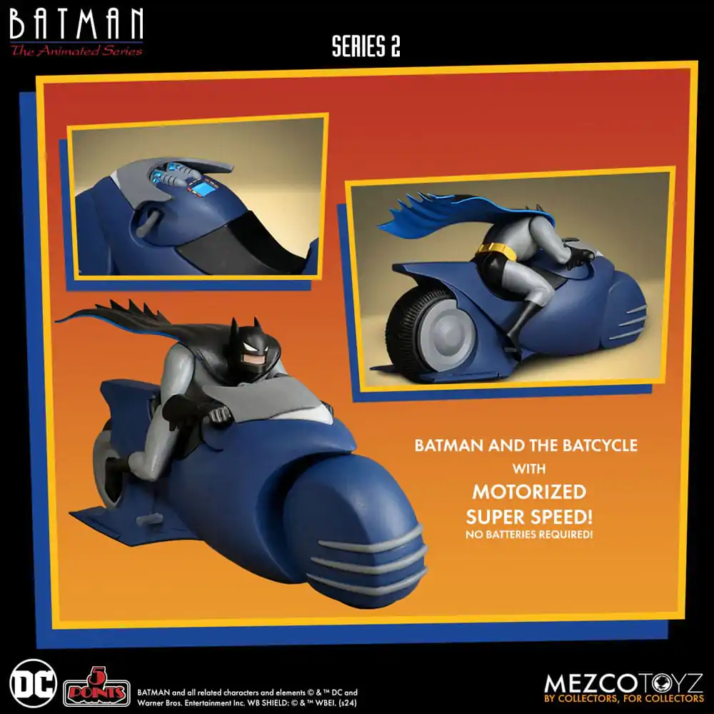 Batman the Animated Series 2 5 Points Batman & Batcycle akciófigura 10 cm termékfotó