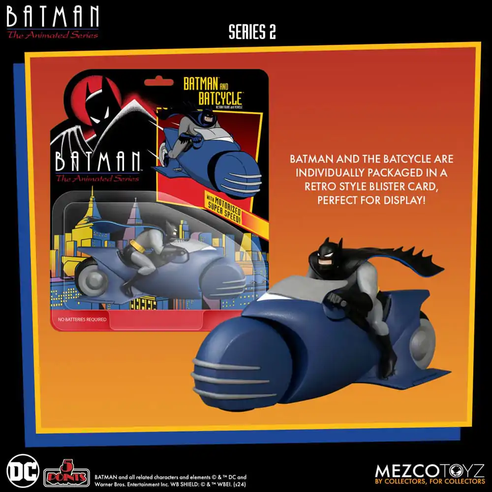 Batman the Animated Series 2 5 Points Batman & Batcycle akciófigura 10 cm termékfotó