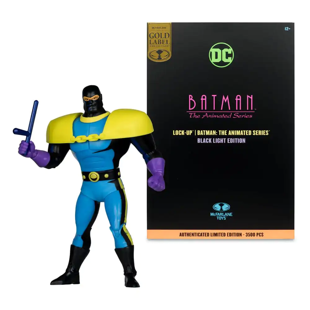 Batman: The Animated Series DC Direct Build-A Wave 5 Lock-Up Black Light Edition (Gold Label) akciófigura 15 cm termékfotó