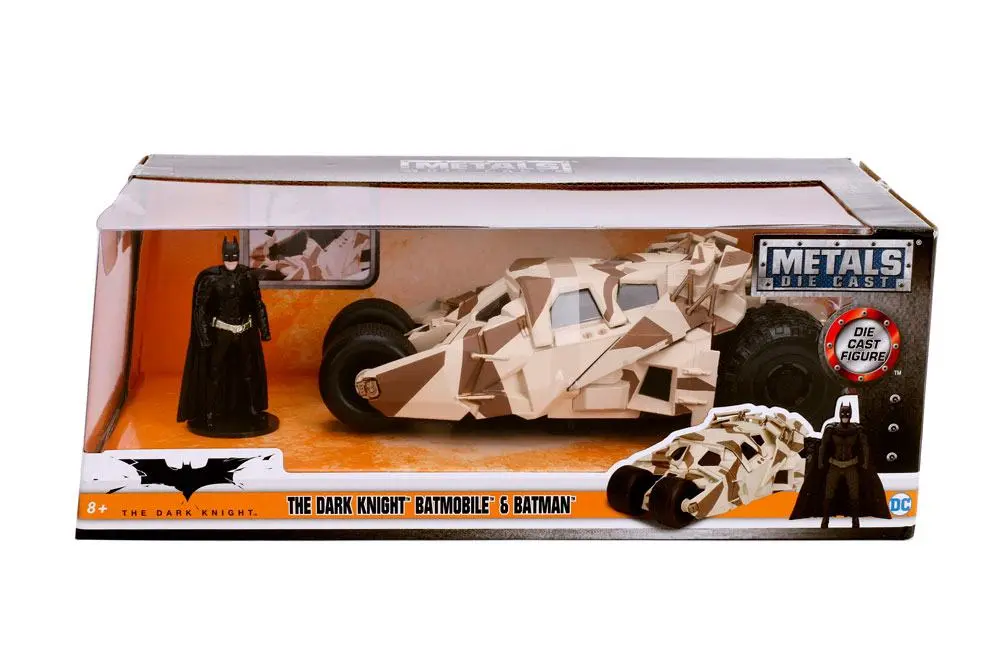 Batman The Dark Knight Diecast Model 1/24 2008 Batmobile Camo és figura termékfotó