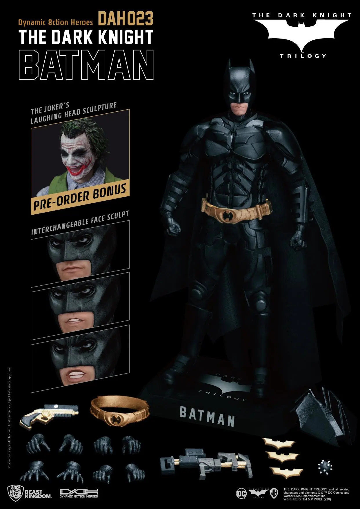 Batman The Dark Knight Dynamic 8ction Heroes 1/9 Batman akciófigura 21 cm termékfotó