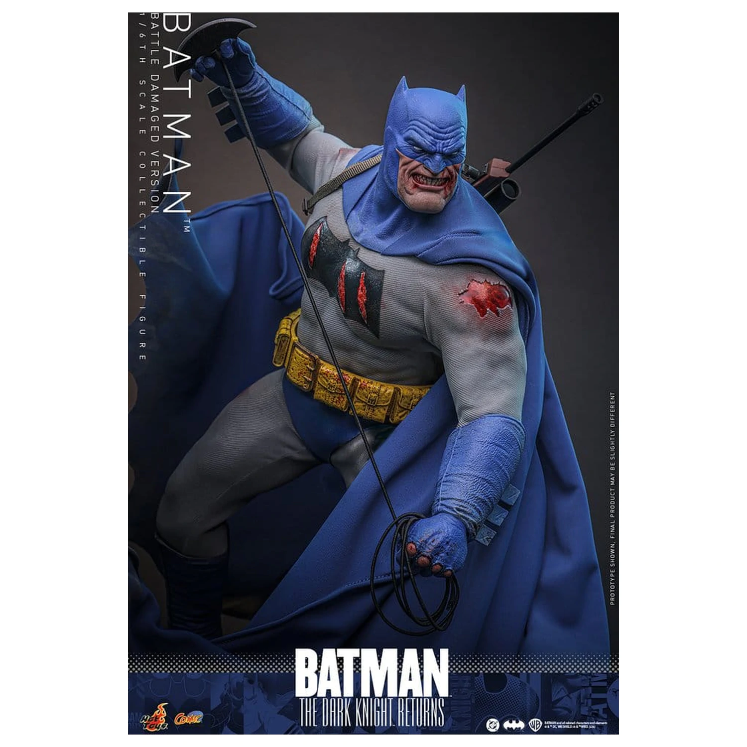 Batman: The Dark Knight Returns Comic Masterpiece 1/6 Batman (Battle Damaged Version) akciófigura 32 cm termékfotó