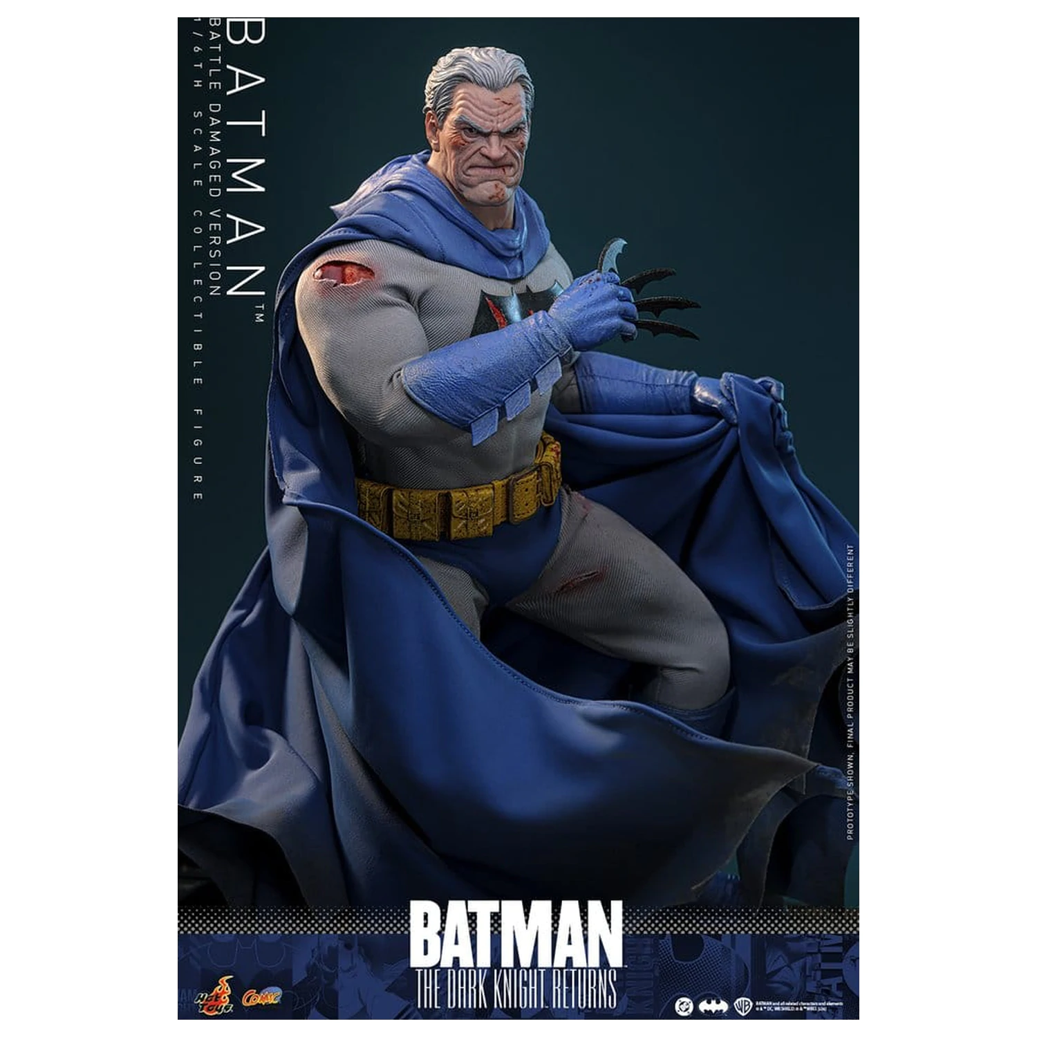 Batman: The Dark Knight Returns Comic Masterpiece 1/6 Batman (Battle Damaged Version) akciófigura 32 cm termékfotó