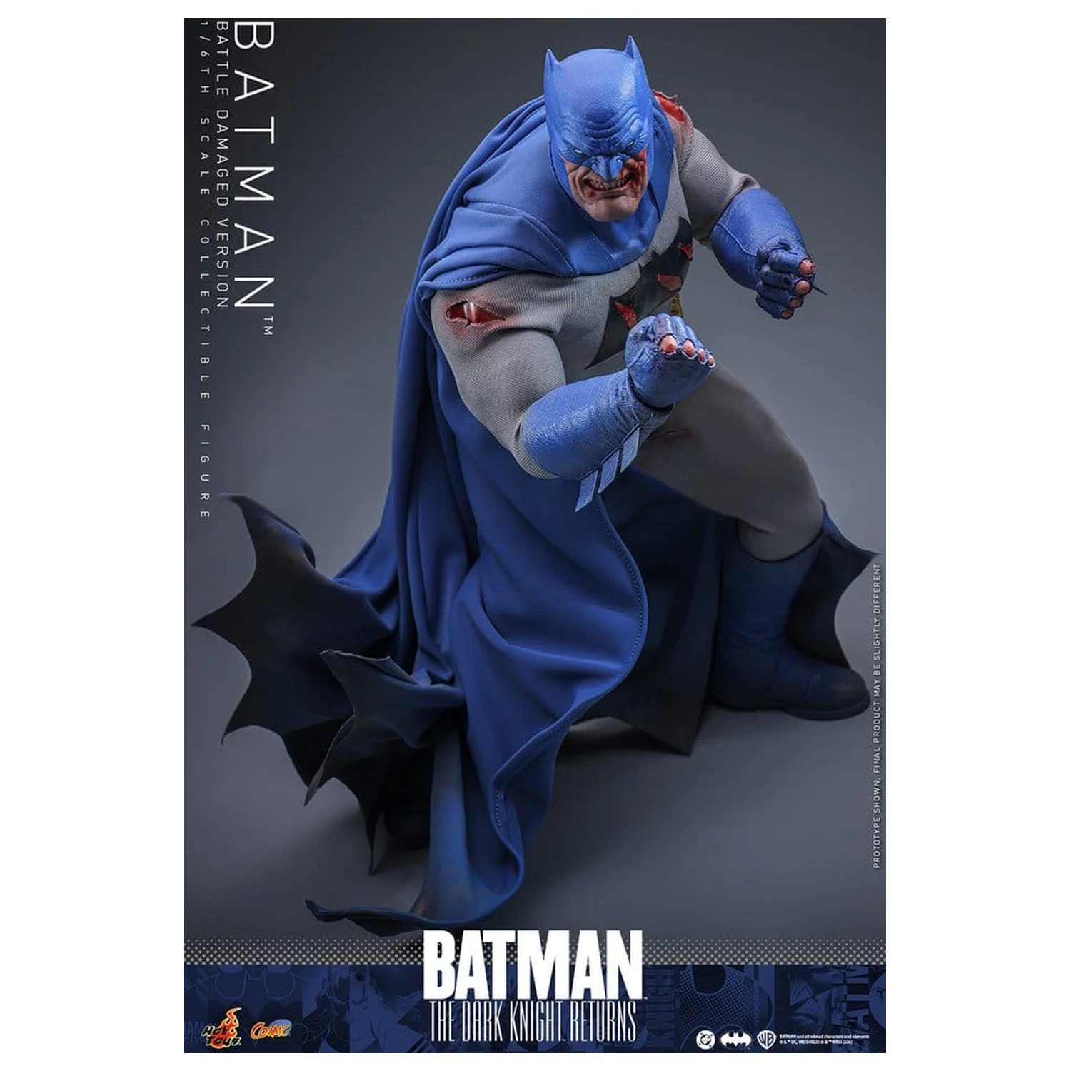 Batman: The Dark Knight Returns Comic Masterpiece 1/6 Batman (Battle Damaged Version) akciófigura 32 cm termékfotó