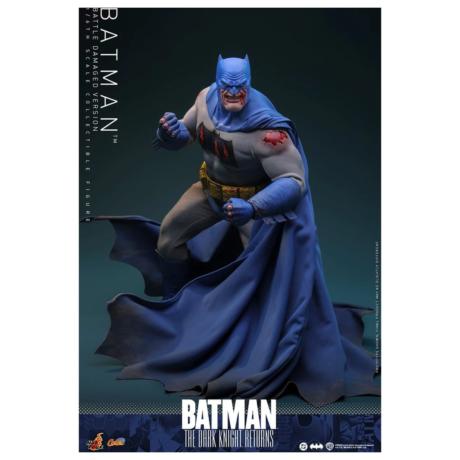 Batman: The Dark Knight Returns Comic Masterpiece 1/6 Batman (Battle Damaged Version) akciófigura 32 cm termékfotó