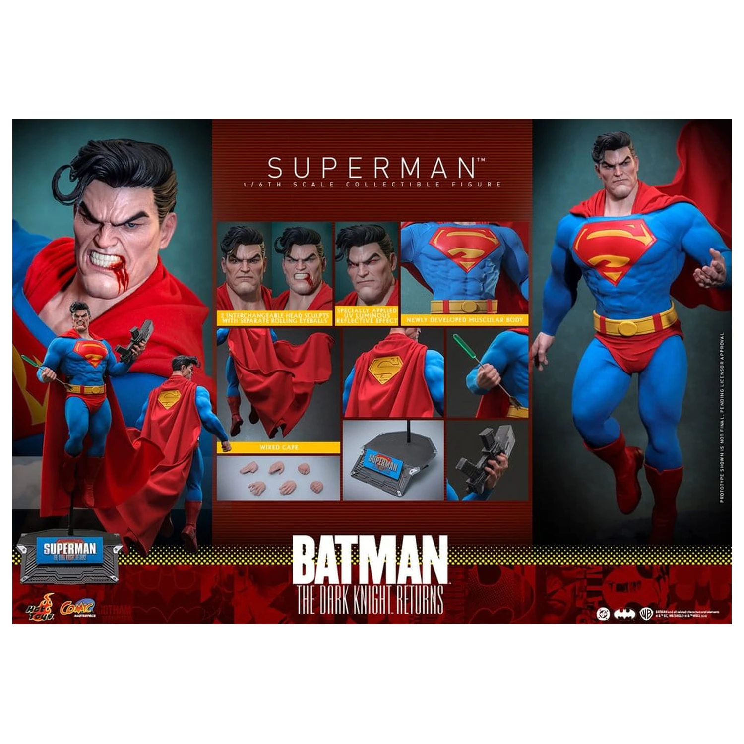 Batman: The Dark Knight Returns Comic Masterpiece akciófigura 1/6 Superman 34 cm termékfotó