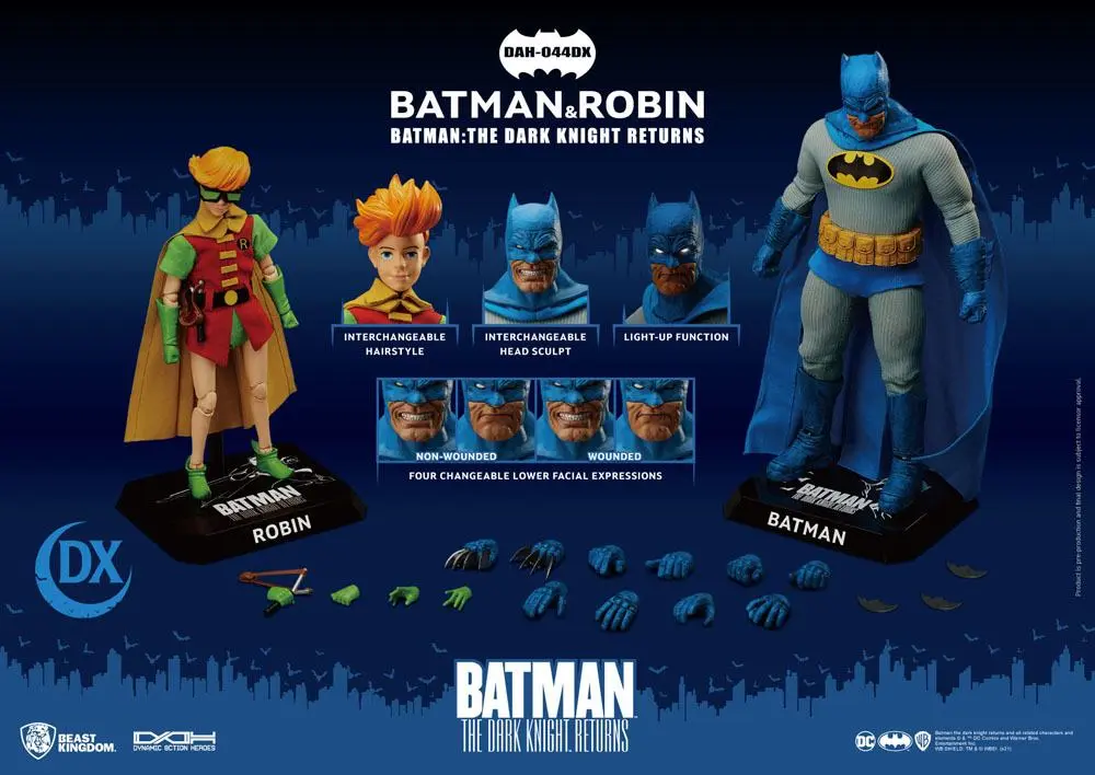 Batman The Dark Knight Returns Dynamic 8ction Heroes 1/9 Batman &amp; Robin akciófigurák 16 - 21 cm termékfotó