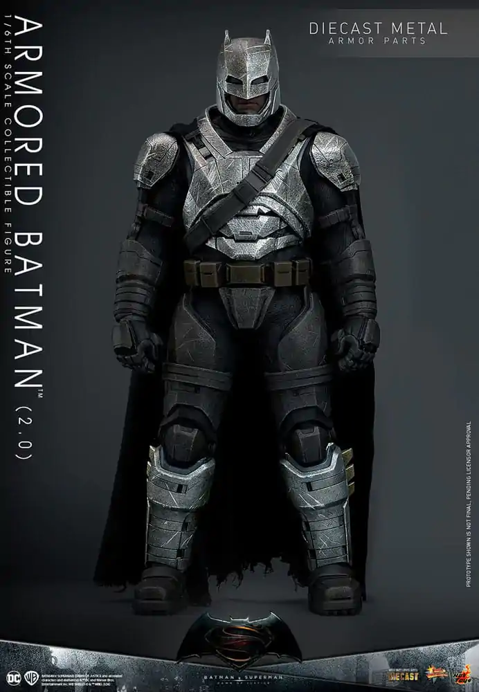 Batman v Superman: Dawn of Justice Movie Masterpiece 1/6 Armored Batman 2.0 akciófigura 33 cm termékfotó