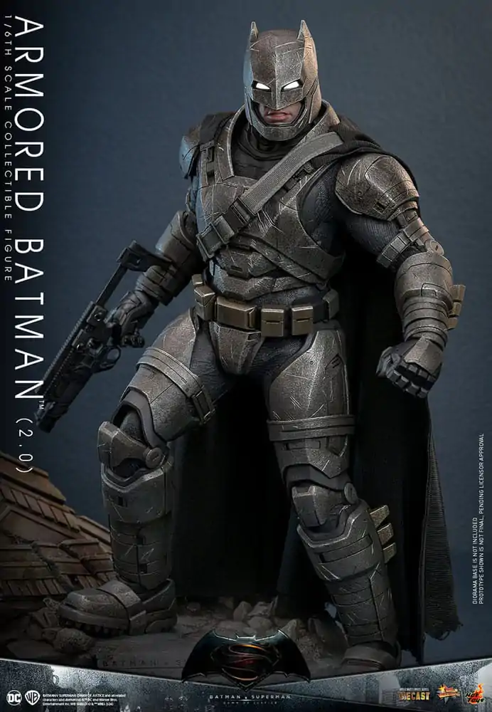 Batman v Superman: Dawn of Justice Movie Masterpiece 1/6 Armored Batman 2.0 akciófigura 33 cm termékfotó