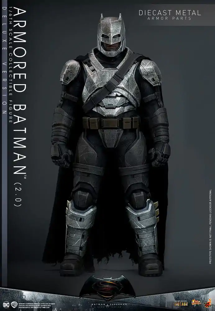 Batman v Superman: Dawn of Justice Movie Masterpiece 1/6 Armored Batman 2.0 (Deluxe Version) akciófigura 33 cm termékfotó