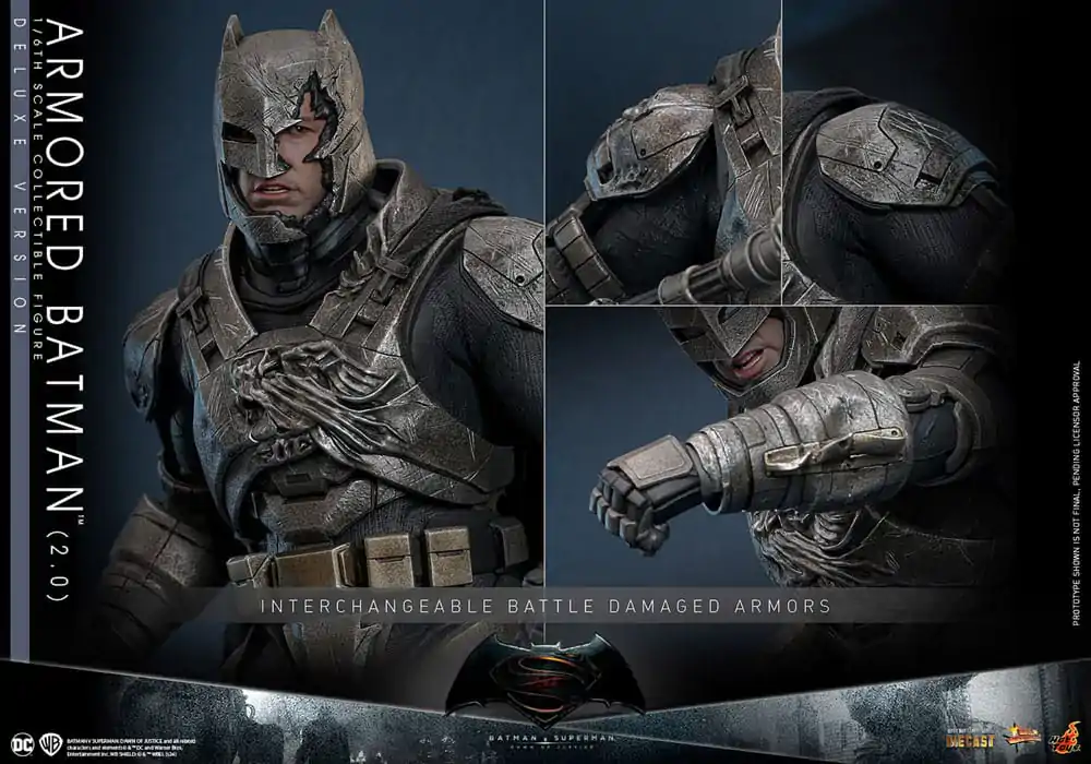 Batman v Superman: Dawn of Justice Movie Masterpiece Action Figure 1/6 Armored Batman 2.0 (Deluxe Version) 33 cm termékfotó