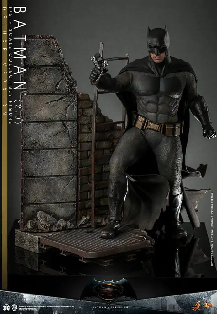Batman v Superman: Dawn of Justice Movie Masterpiece 1/6 Batman 2.0 (Deluxe Version) akciófigura 32 cm termékfotó