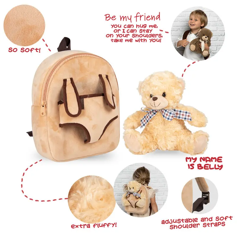 Bear Belly táska hátizsák és plüss 26cm termékfotó