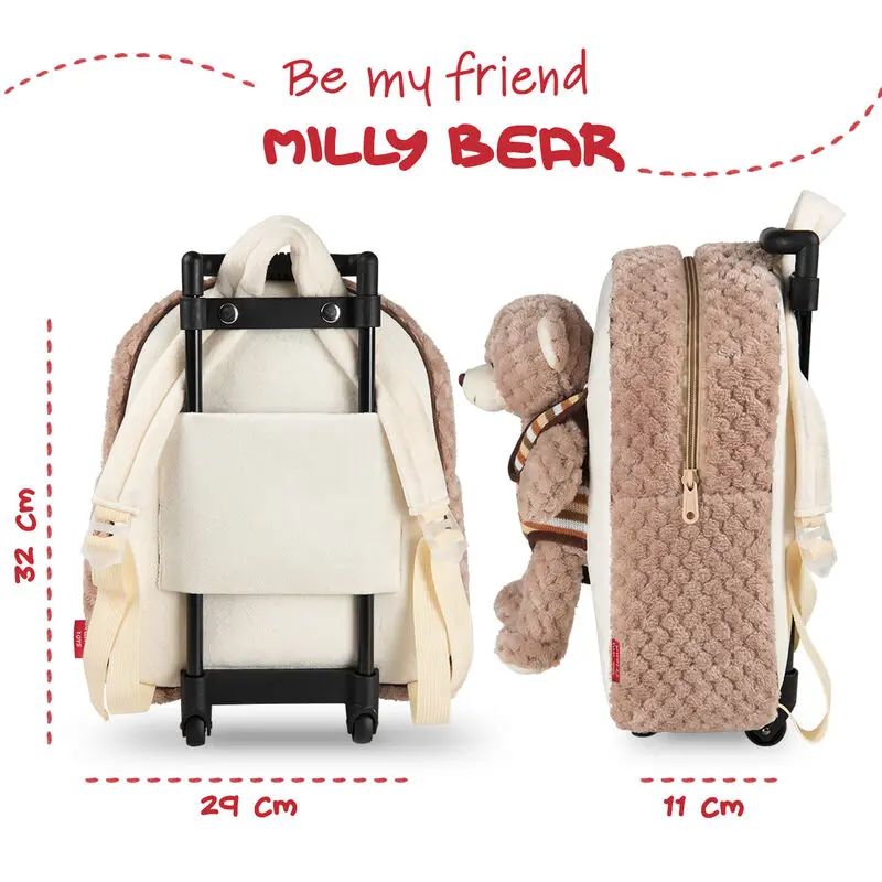 Bear Milly gurulós táska és plüss 38cm termékfotó